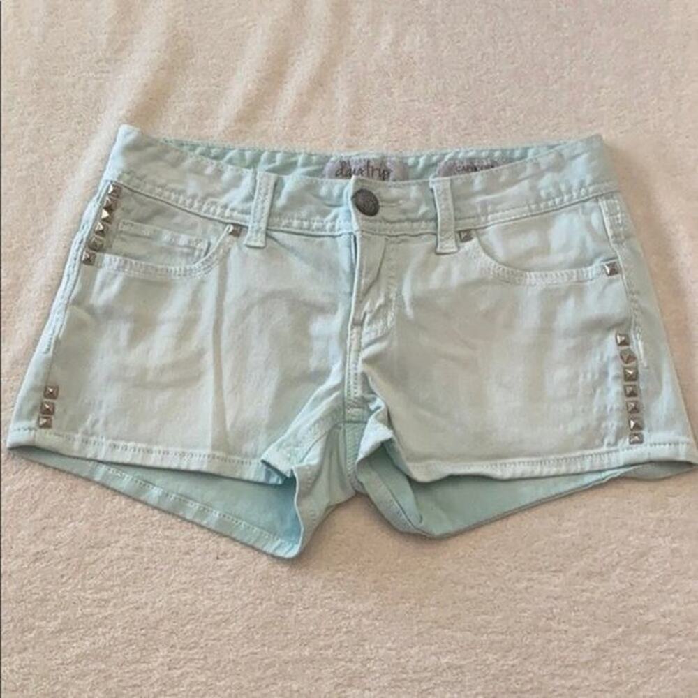 Daytrip Shorts Womens 27 Blue‎ Green Capricorn Studded Denim Mint Casual